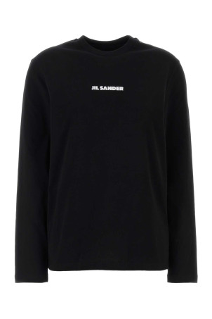 Black cotton t-shirt JIL SANDER (J02GC0141J20103)