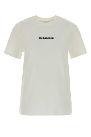 White cotton t-shirt Black JIL SANDER (J02GC0142J20103)