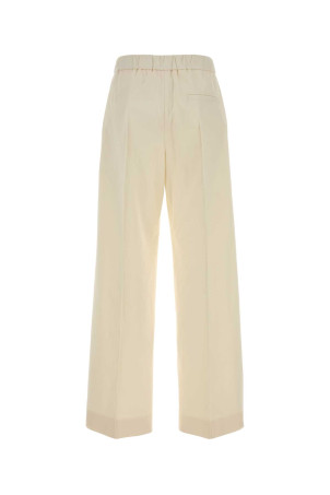 Ivory cotton wide-leg pant JIL SANDER (J02KA0180J45322)