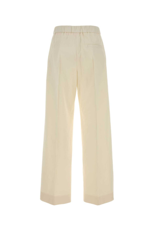 Ivory cotton wide-leg pant JIL SANDER (J02KA0180J45322)