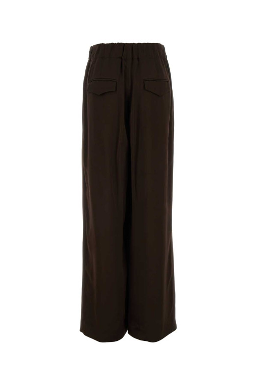 Chocolate satin wide-leg pant JIL SANDER (J02KA0383J65022)