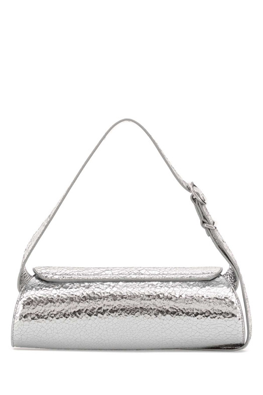 Silver leather Cannolo crossbody bag JIL SANDER (J07WD0023P8920)