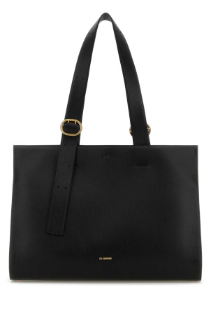 Black leather shopping bag JIL SANDER (J08WC0009P8931)