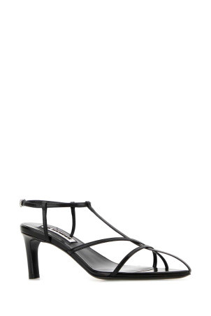 Black leather sandals JIL SANDER (J15WL0062P6519)