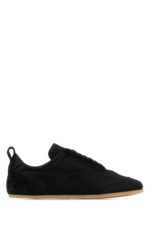 Black satin and suede sneakers JIL SANDER (J15WS0047P7597)