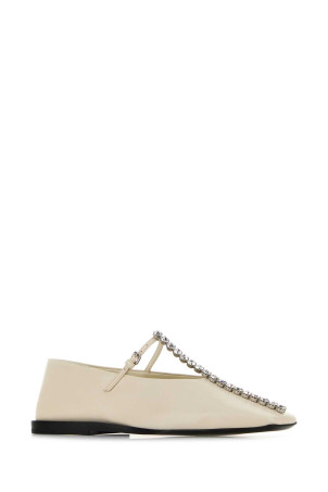Ivory leather ballerinas JIL SANDER (J15WZ0034P7588)