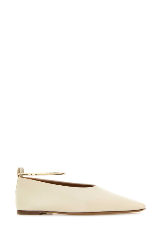 Ivory leather ballerinas JIL SANDER (J15WZ0039P7588)