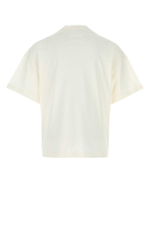 White cotton oversize t-shirt Black JIL SANDER (J22GC0221J20354)