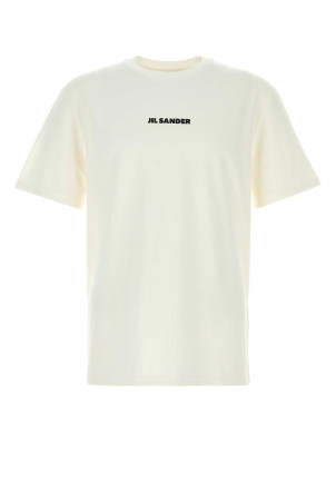 White cotton t-shirt Black JIL SANDER (J22GC0237J20103)