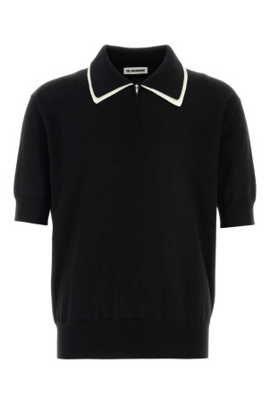 Black cotton polo shirt JIL SANDER (J22GL0125J15466)
