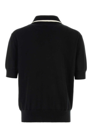 Black cotton polo shirt JIL SANDER (J22GL0125J15466)