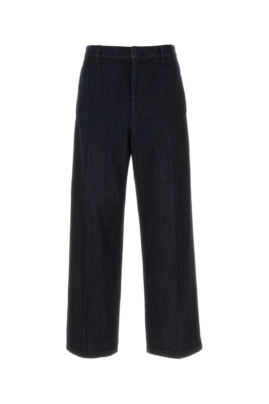 Blue denim wide-leg jeans Green JIL SANDER (J22KA0330J45324)