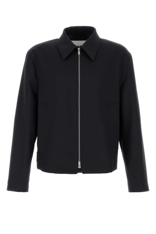 Midnight blue gabardine jacket JIL SANDER (J22SW0094J70001)