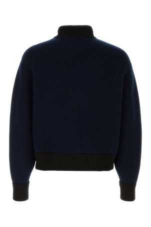 Dark blue wool blend cardigan JIL SANDER (J61HP0005J14824)