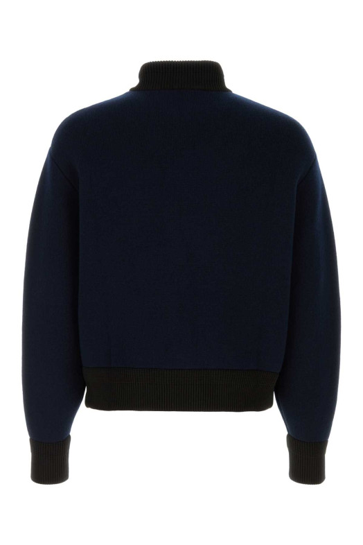 Dark blue wool blend cardigan JIL SANDER (J61HP0005J14824)