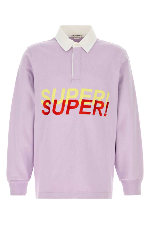 Lilac cotton polo shirt JW ANDERSON (JO0288PG1938)