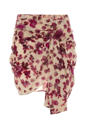 Printed stretch silk Ovia mini skirt ISABEL MARANT (JU0422FCD1J11I)