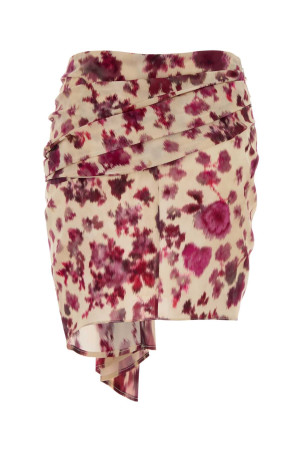 Printed stretch silk Ovia mini skirt ISABEL MARANT (JU0422FCD1J11I)