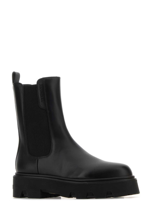 Black leather Aurea Chelsea ankle boots Black MONCLER (K209B4F00120M7541)
