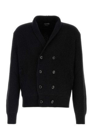 Black wool blend cardigan TOM FORD (KLL012YMW094)