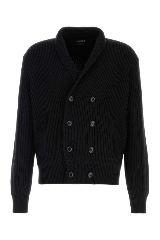Black wool blend cardigan TOM FORD (KLL012YMW094)