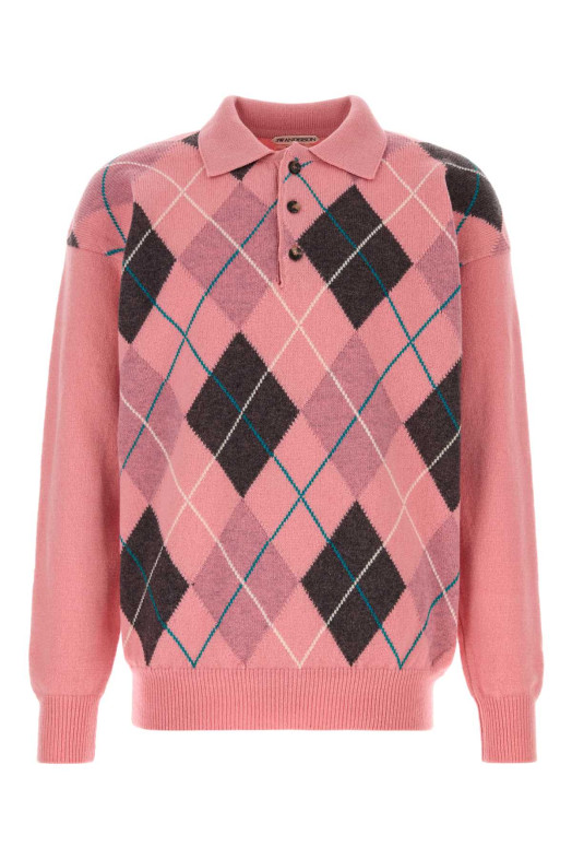 Pink wool polo shirt JW ANDERSON (KW1487YN0470)