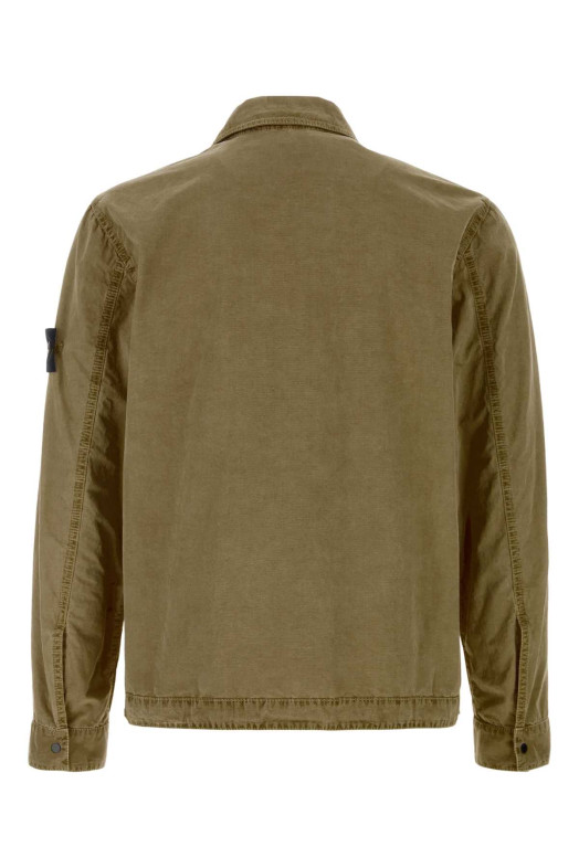 Olive green cotton shirt STONE ISLAND (L1S151200008S00WN)