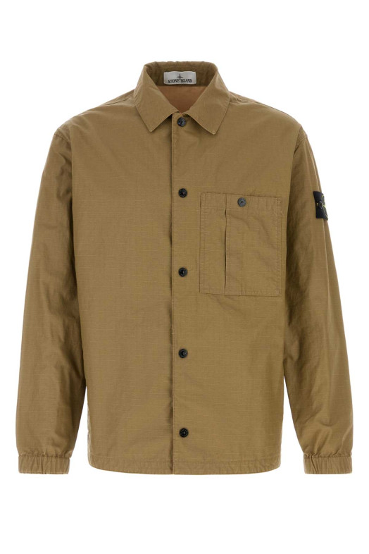 Khaki cotton jacket STONE ISLAND (L1S151200018S0299)