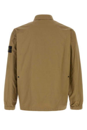Khaki cotton jacket STONE ISLAND (L1S151200018S0299)