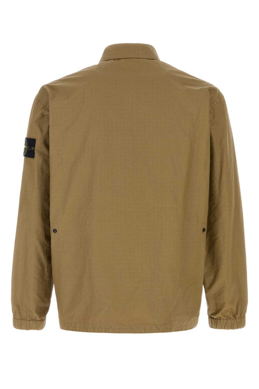 Khaki cotton jacket STONE ISLAND (L1S151200018S0299)