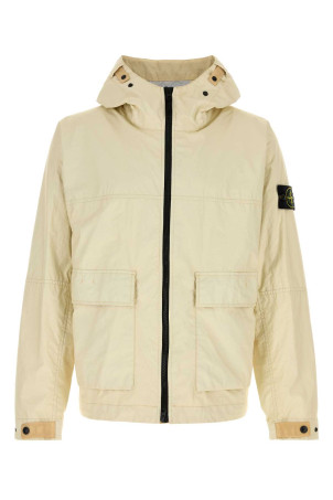 Pastel yellow nylon jacket White STONE ISLAND (L1S154100004S0A21)