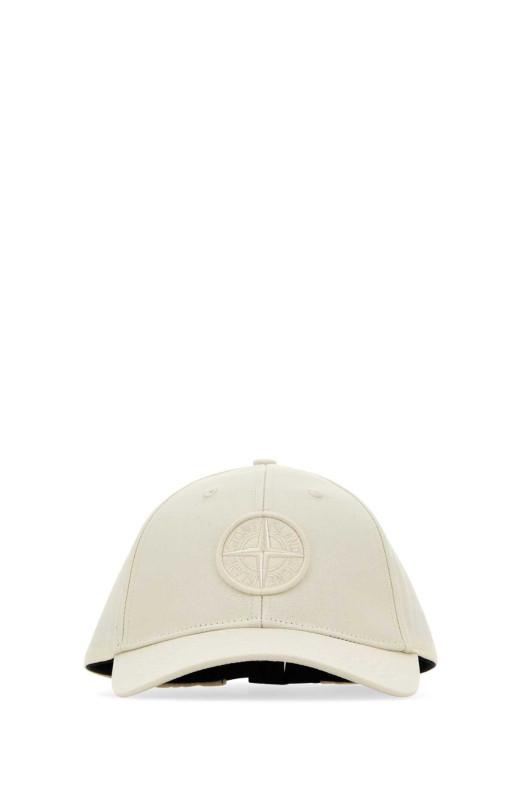 Ivory cotton baseball cap White STONE ISLAND (L1S159100013S0248)