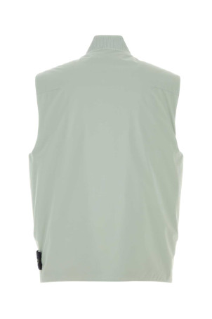 Mint green stretch polyester sleeveless jacket STONE ISLAND (L1S15G100003S0A27)