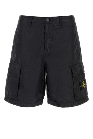 Black nylon bermuda shorts Black STONE ISLAND (L1S15L100001S0069)