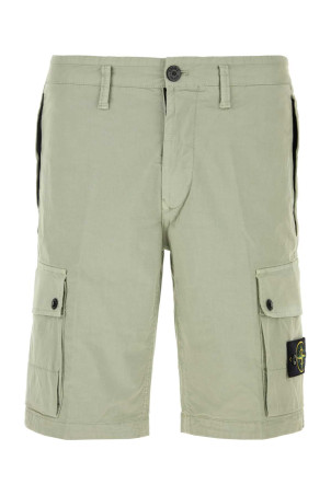 Sage green stretch cotton bermuda shorts STONE ISLAND (L1S15L100019S0A10)