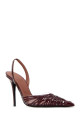 Burgundy leather Lori pumps AMINA MUADDI (LORISLING)