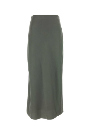 Sage green satin skirt BRUNELLO CUCINELLI (M0H38G3396)