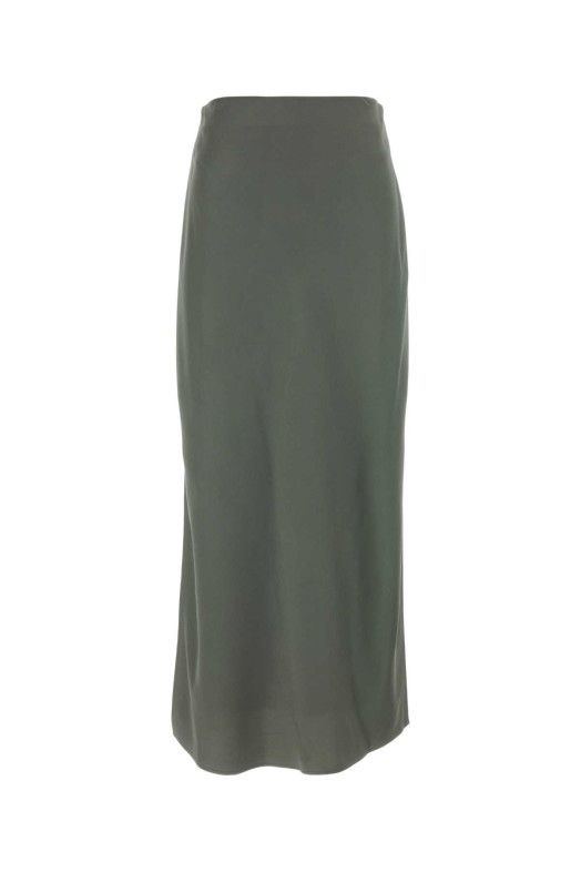 Sage green satin skirt BRUNELLO CUCINELLI (M0H38G3396)
