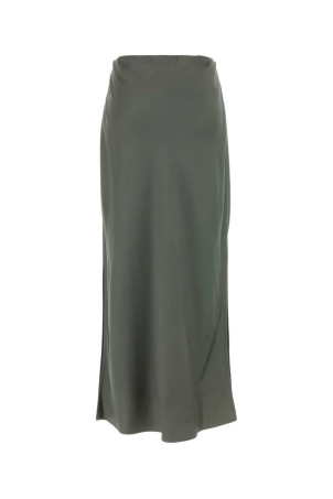 Sage green satin skirt BRUNELLO CUCINELLI (M0H38G3396)
