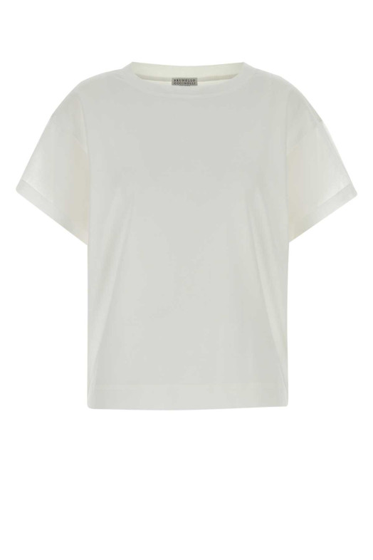 White cotton t-shirt BRUNELLO CUCINELLI (M0T81BX800)