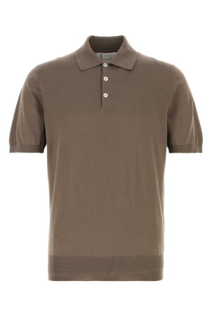 Mud cotton polo shirt BRUNELLO CUCINELLI (M29800125)