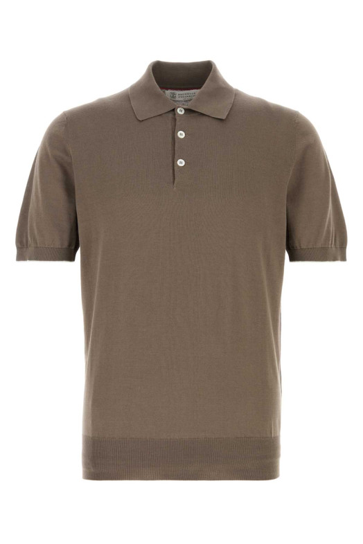 Mud cotton polo shirt BRUNELLO CUCINELLI (M29800125)