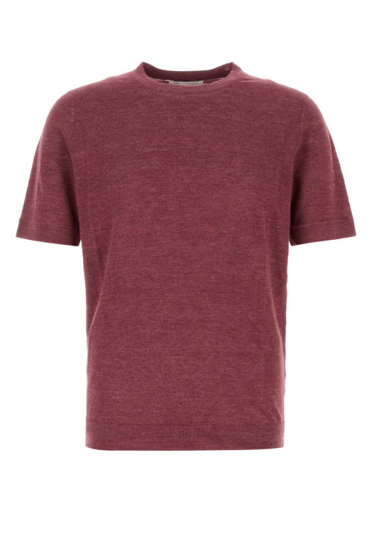 Tyrian purple linen blend sweater BRUNELLO CUCINELLI (M2L00340)