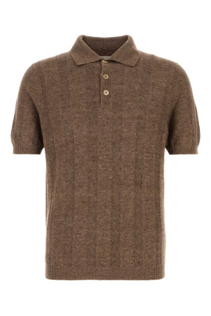 Brown knit polo shirt BRUNELLO CUCINELLI (M2L707815)