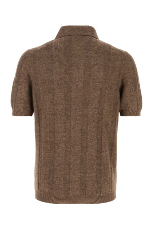 Brown knit polo shirt BRUNELLO CUCINELLI (M2L707815)