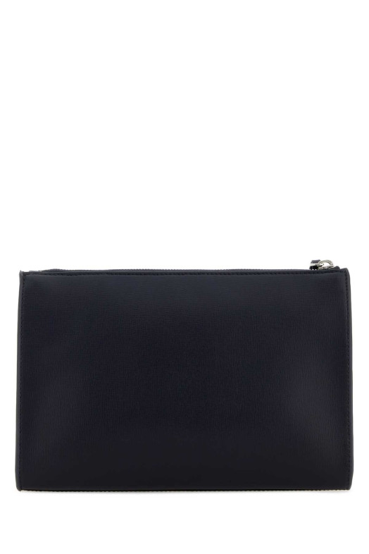 Navy blue leather clutch BALLY (MAM00VEC001)