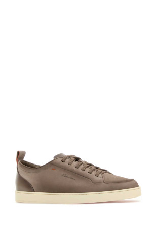 Dove grey leather Montecarlo sneakers SANTONI (MBNO22184TIRTFEH)