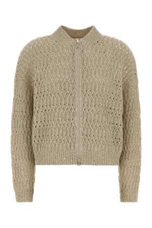 Beige crochet cardigan BRUNELLO CUCINELLI (MCO564706)