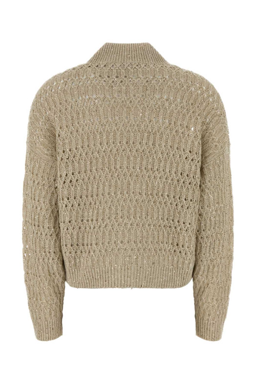 Beige crochet cardigan BRUNELLO CUCINELLI (MCO564706)