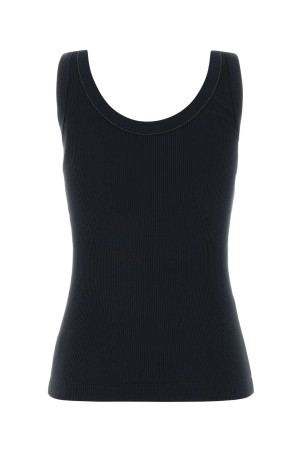 Dark blue stretch cotton tank top BRUNELLO CUCINELLI (MG902FP100)